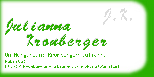julianna kronberger business card